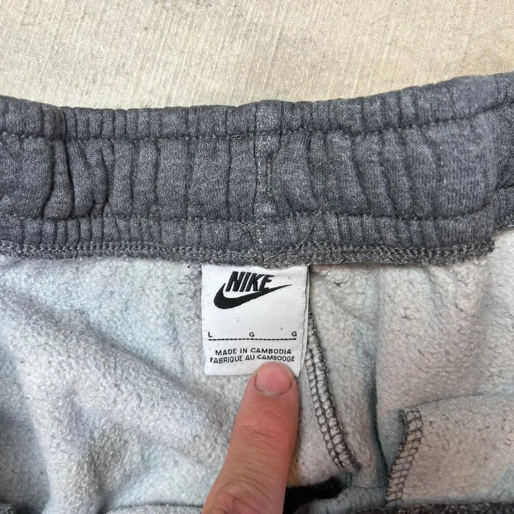 Nike Men's Grey and Black Trousers